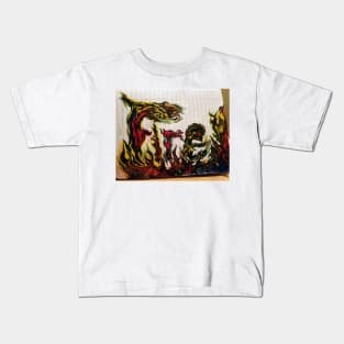 Fire Element fflame drawing Kids T-Shirt